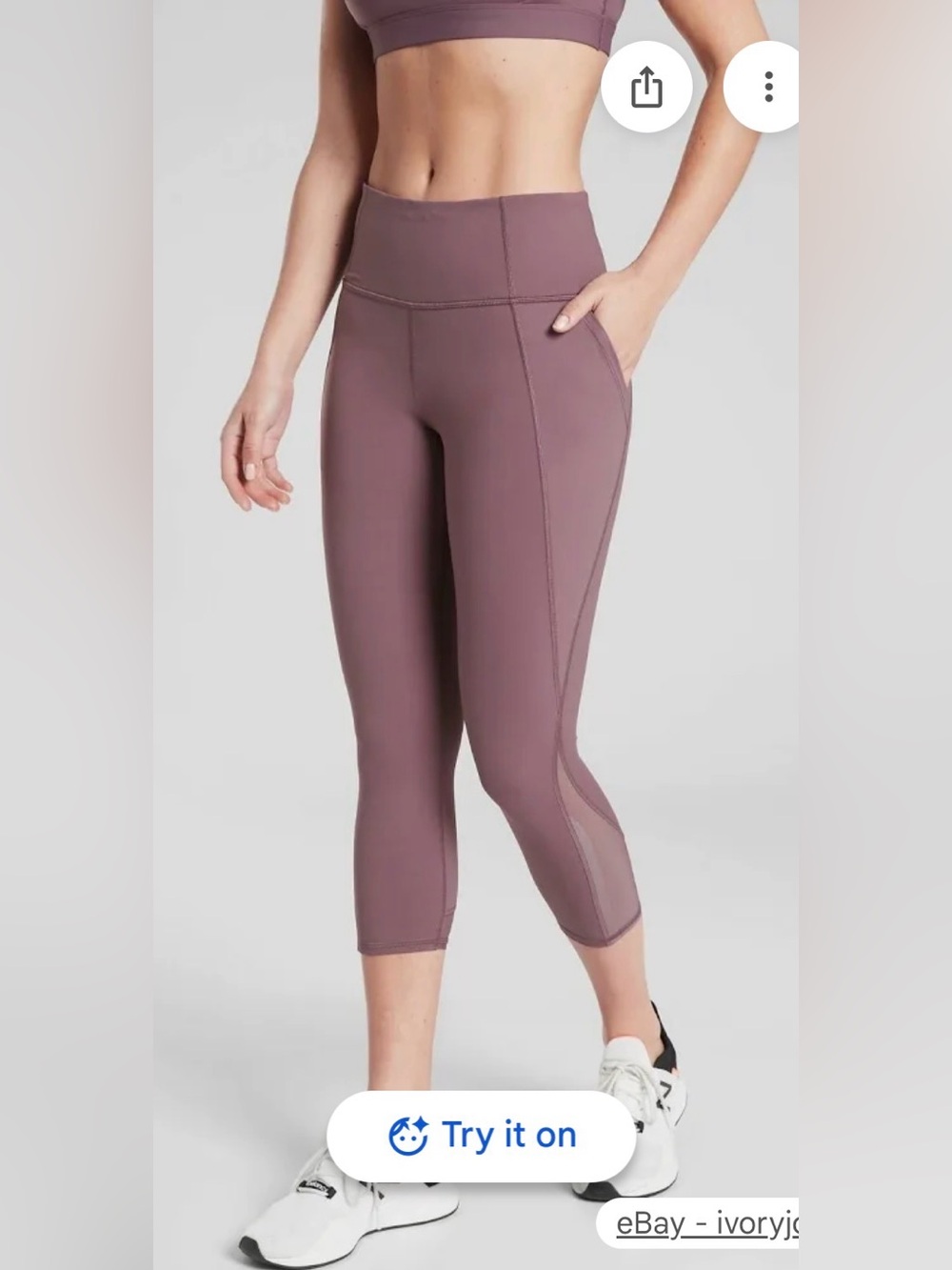 Athleta Lightening Capris in SuperSonic Volcanic Violet women’s S